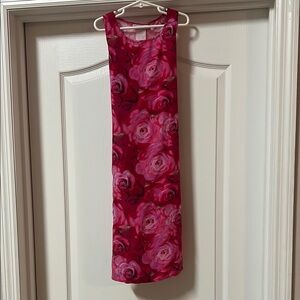 Floral Pink Sleeveless Dress